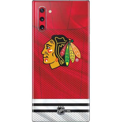 NHL Blackhawks Red Stripes Galaxy Note 10 Skin